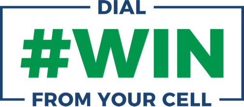 Logo for Dial #WIN from your cell